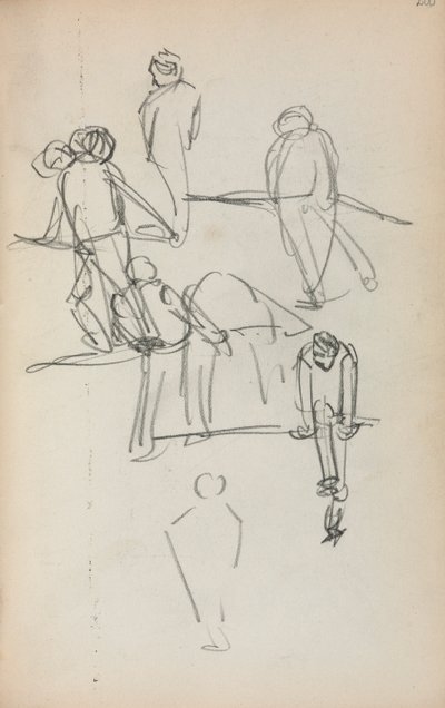 Italský náčrtník: Figurky strana 200, 1898-1899. od Maurice Brazil Prendergast