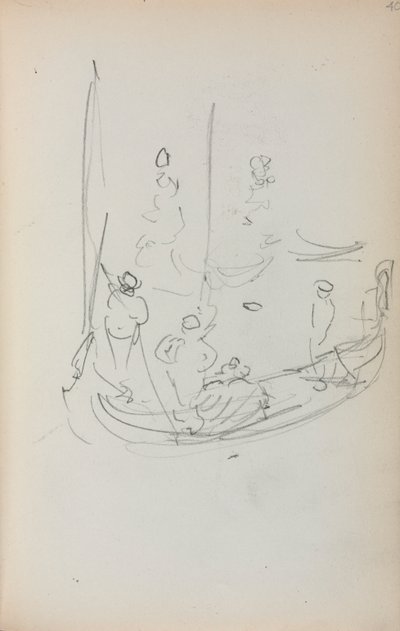 Italský náčrtník: Gondola strana 40, 1898-1899. od Maurice Brazil Prendergast