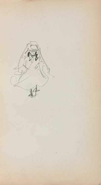 Italský náčrtník: Stojící dívka strana 257, 1898-1899. od Maurice Brazil Prendergast