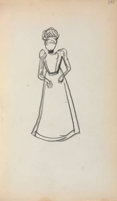 Italský náčrtník: Stojící žena strana 240, 1898-1899. od Maurice Brazil Prendergast