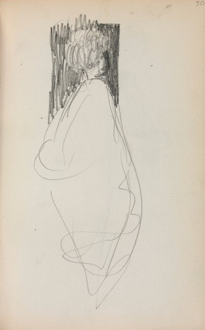 Italský náčrtník: Stojící žena strana 50, 1898-1899. od Maurice Brazil Prendergast