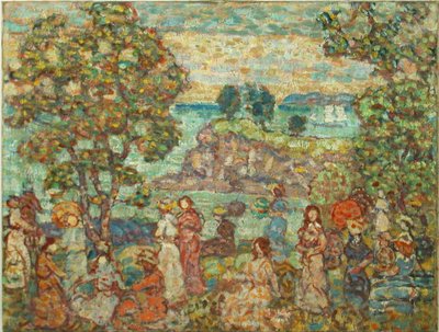 Krajina (plážová scéna) od Maurice Brazil Prendergast