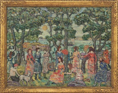 Krajina s figurami, 1921 od Maurice Brazil Prendergast