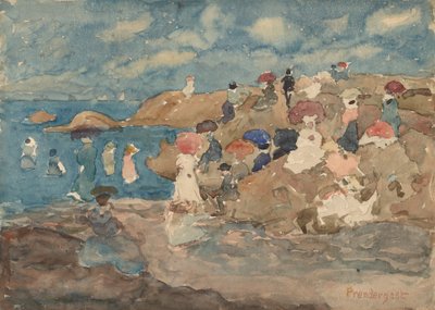 Revere Beach, c. 1896. od Maurice Brazil Prendergast