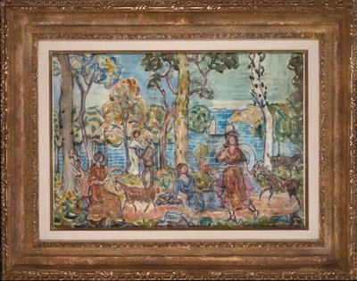 Mořské pobřeží, cca 1914-16 (akvarel na papíře) od Maurice Brazil Prendergast