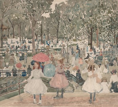The Mall, Central Park, 19001903. od Maurice Brazil Prendergast