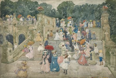 The Terrace Bridge, Central Park, 1901 od Maurice Brazil Prendergast