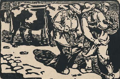 Trh v Auvergne – z Au Pied Des Puys, 1919 od Maurice Busset
