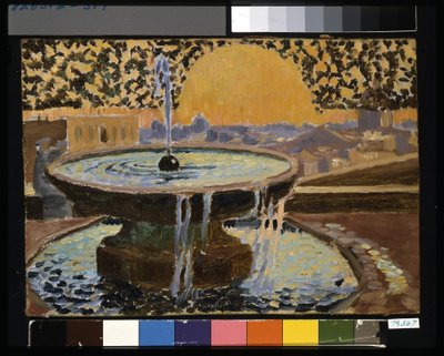 Fontána ve vile Medici (olej na vrstveném kartonu) od Maurice Denis