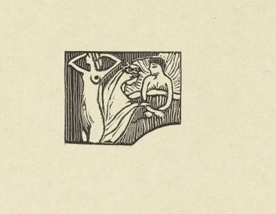Illustratie bij gedicht uit dichtbundel Sagesse van Paul Verlaine Zkouška rytého dřeva pro moudrost The Trial (název série) od Maurice Denis