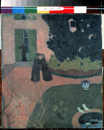 Návštěva. Obraz Maurice Denise (1870-1943), cca 1892-1893. Rozměr: 37,5 x 33 cm. Olej na plátně. Art Nabis. Muzeum Ermitáž, Petrohrad od Maurice Denis