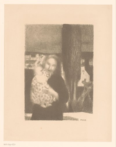Matka s dítětem u cypřiše od Maurice Denis