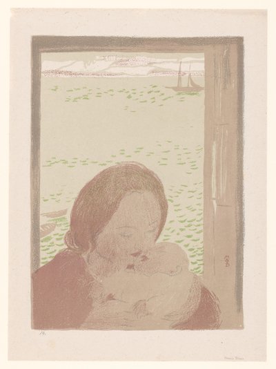 Matka s dítětem před oknem od Maurice Denis