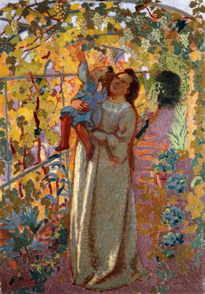 Matka a dítě pod révou; Matka a dítě pod vinnou révou, od Maurice Denis