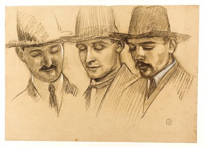 Portréty otce Couturiera, Charlese Plessarda a Andrého Lecouteye. Studie pro Dutuitovu kupoli: tři architekti Francouzské školy v Římě od Maurice Denis