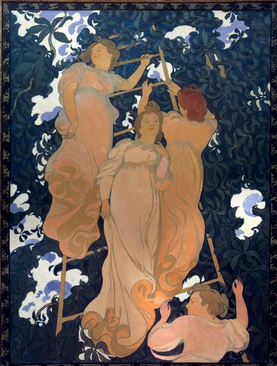 Scale in the Foliage Canvas nalepené na kartonu pro strop od Maurice Denis