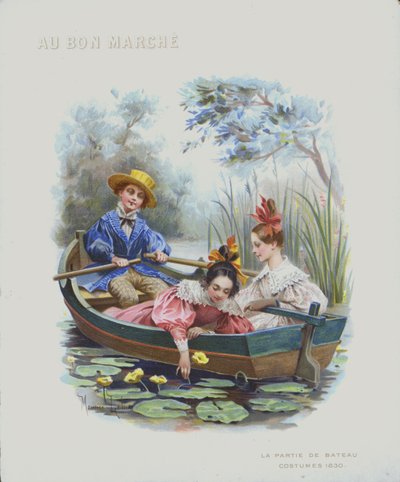 Plavba lodí, kostýmy z roku 1830 (chromolitho) od Maurice Leloir