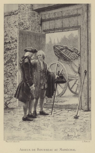 Loučení Rousseaua s maršálem (hlubotisk) od Maurice Leloir