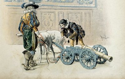 Historie Francie: Přestože se Ludvík XIII. prohlásil za majora, pokračuje ve svých dětských hrách se svým oblíbeným Charlesem d