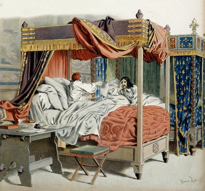 Historie Francie: V roce 1642 nemocný kardinál z Richelieu (Armand Jean du Plessis od Maurice Leloir