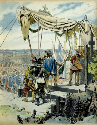 Historie Francie: sídlo La Rochelle v letech 1627-1628. kardinál Richelieu od Maurice Leloir