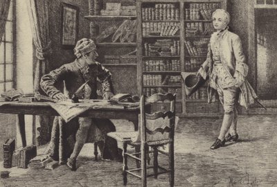 Ilustrace ke knize IX Vyznání Jean-Jacquese Rousseaua (rytina) od Maurice Leloir