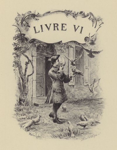 Ilustrace ke knize VI Vyznání Jean-Jacquese Rousseaua (rytina) od Maurice Leloir