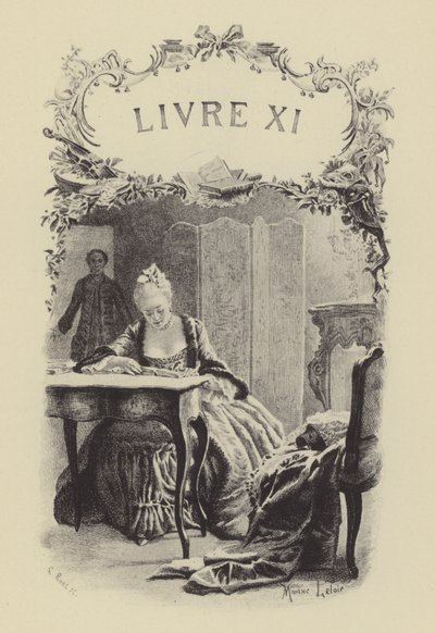 Ilustrace ke knize XI Vyznání Jean-Jacquese Rousseaua (rytina) od Maurice Leloir