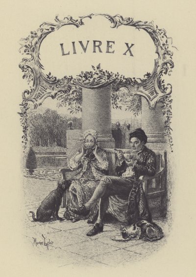Ilustrace ke knize X Vyznání Jean-Jacquese Rousseaua (rytina) od Maurice Leloir