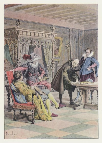 Ilustrace pro Gil Blas (barevné lito) od Maurice Leloir