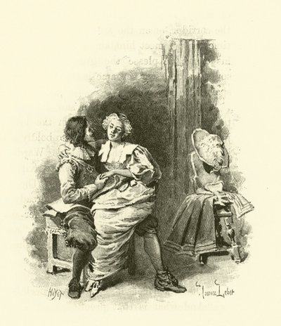 Ilustrace pro Tři mušketýry (rytina) od Maurice Leloir