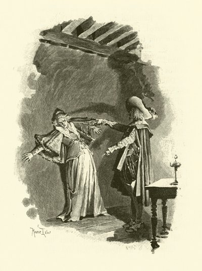 Ilustrace pro Tři mušketýry (rytina) od Maurice Leloir