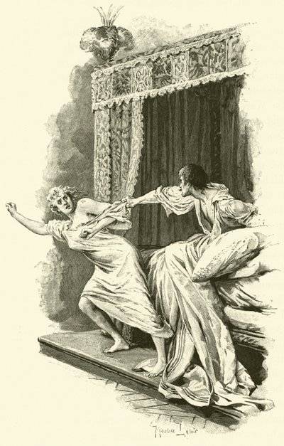Ilustrace pro Tři mušketýry (rytina) od Maurice Leloir