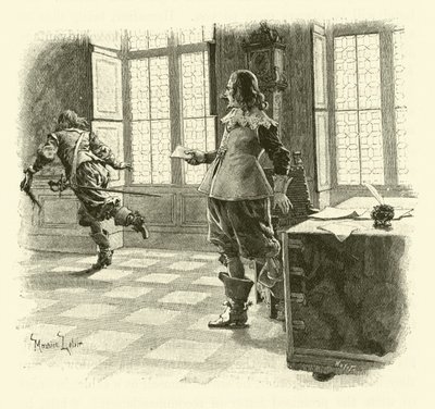 Ilustrace pro Tři mušketýry (rytina) od Maurice Leloir