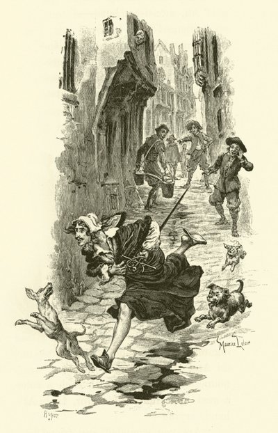 Ilustrace pro Tři mušketýři (rytina) od Maurice Leloir