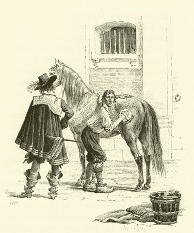 Ilustrace pro Tři mušketýry (rytina) od Maurice Leloir