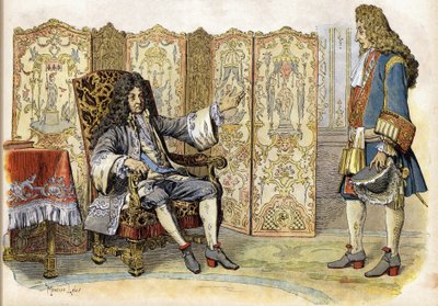 V roce 1712 nazval Ludvík XIV. Král Slunce (King Sun nebo Ludvík Veliký od Maurice Leloir