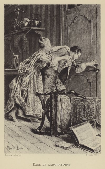 V laboratoři (hlubotisk) od Maurice Leloir