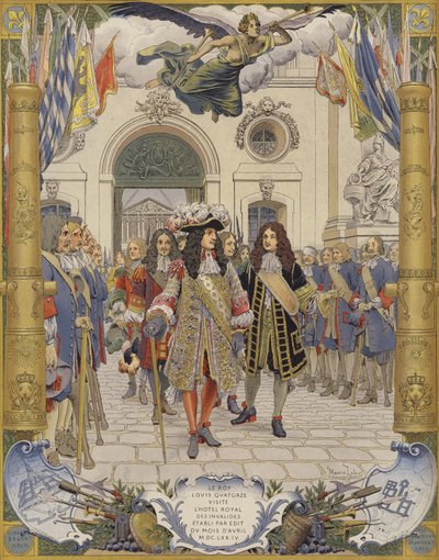 Král Ludvík XIV. a otevření hotelu Royal Des Invalides od Maurice Leloir
