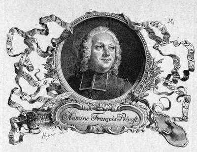 Abbe Prevost (1697-1763), francouzský spisovatel, v „Příběhu rytíře Des Grieux a Manon Lescaut“. Rytina podle kreseb Maurice Leloira (1885). od Maurice Leloir