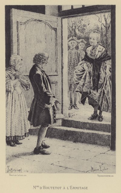 Madame de Houtetout v Ermitáži (rytina) od Maurice Leloir