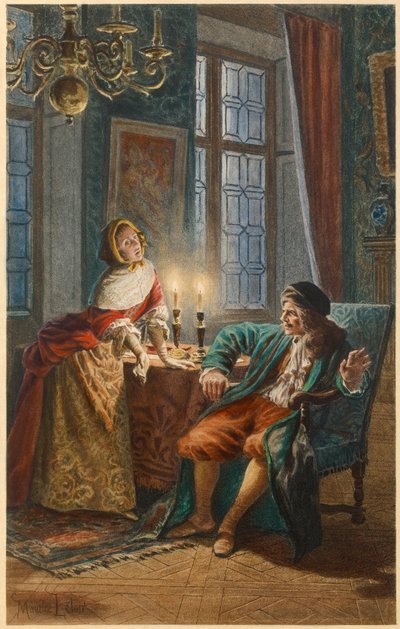 Moliere a Madeleine Bejart (ilustrace) od Maurice Leloir