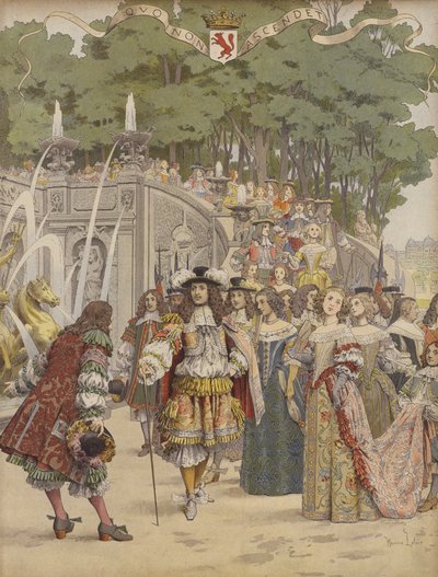 Nicolas Fouquet přijímá ve Vaux krále Ludvíka XIV od Maurice Leloir