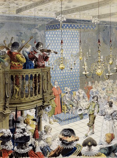 Míč na kurtu (za Ludvíka XIII.) - v „“Richelieu““ od Maurice Leloira. od Maurice Leloir