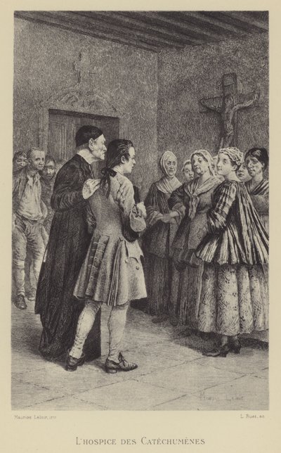 Hospic katechumenů (hlubotisk) od Maurice Leloir
