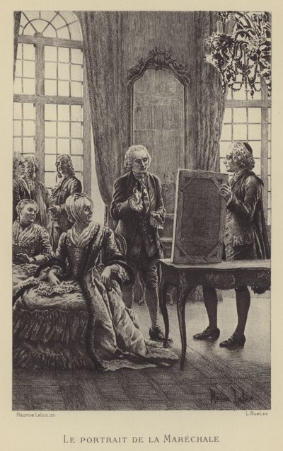 Portrét Marechale (hlubotisk) od Maurice Leloir