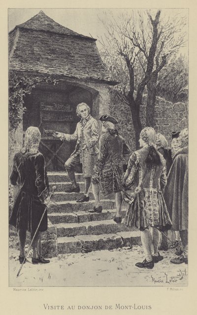 Návštěva pevnosti Mont-Louis (hlubotisk) od Maurice Leloir
