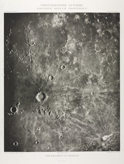 Lunární fotografie: Koperník-Kepler-Aristaric od Maurice Loewy