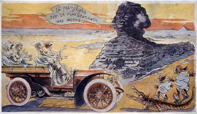 Mercedes je nejúžasnější auto, cca 1900 (ilustrace) od Maurice Neumont