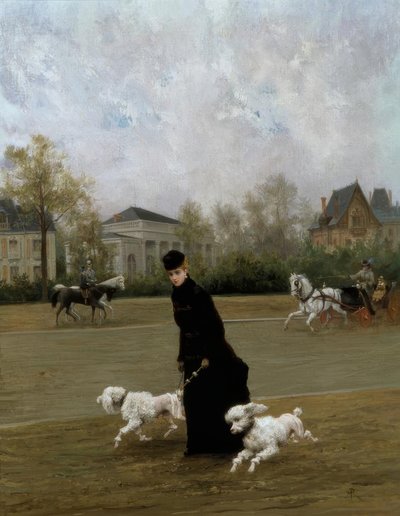 M. Poirson, Elegante au Bois de Boulogne, Paříž / Gem., 1877 od Maurice Poirson